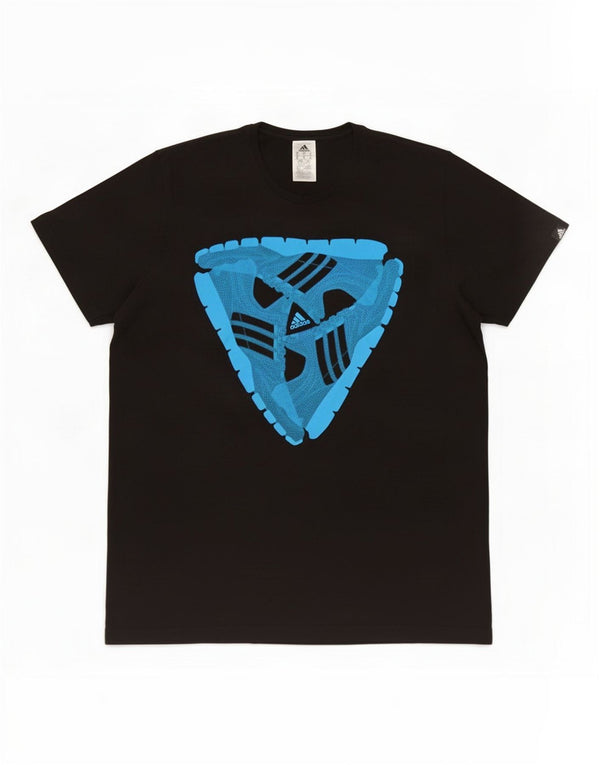 Adidas Mens Graphic T-Shirt Top XL Noir Coton