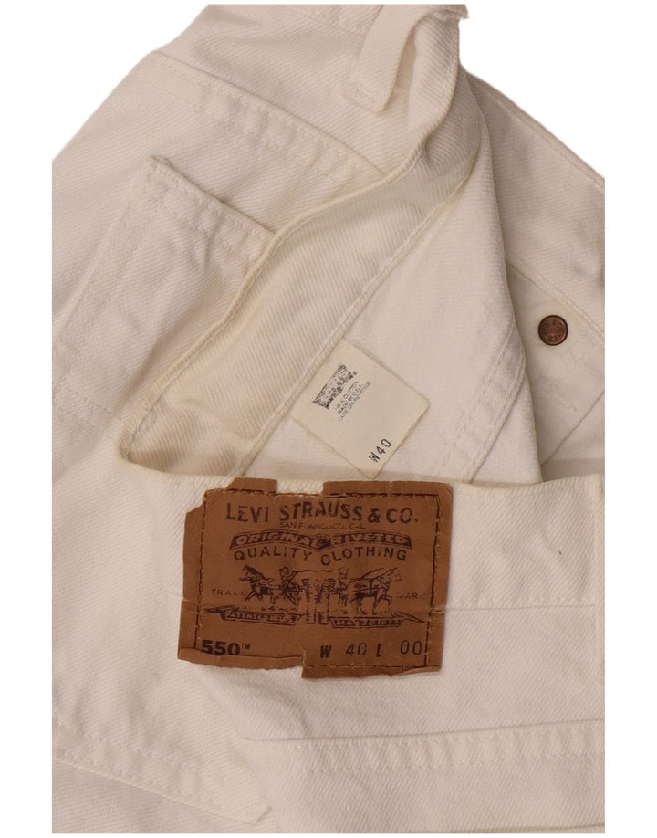 Levi's Short en Jean 550 W40 XL Homme Blanc Coton