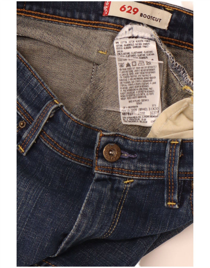 LEVI'S Jean Bootcut Femme 629 W31 L30 Bleu Marine Coton