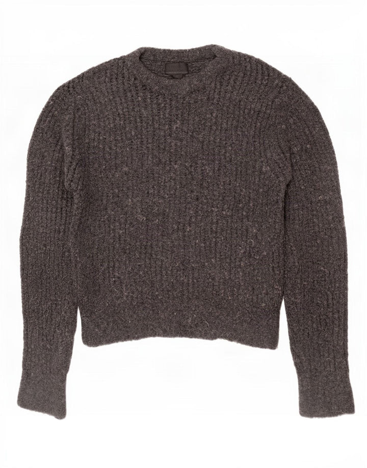 Pull Col Bateau Zara Homme Gris Moyen Acrylique