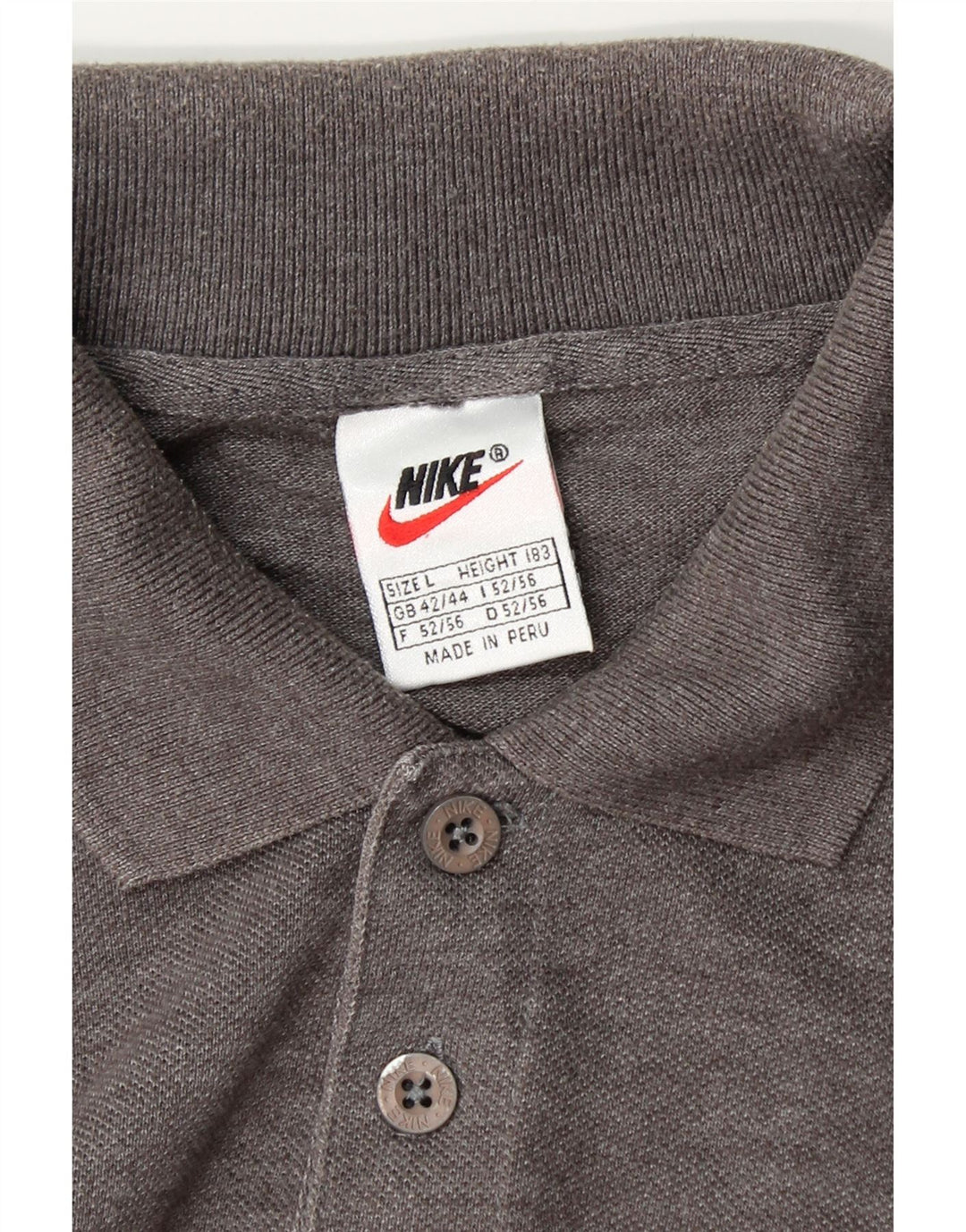 NIKE Mens Polo Shirt UK 42/44 Large Grey Vintage Nike and Second-Hand Nike from Messina Hembry 