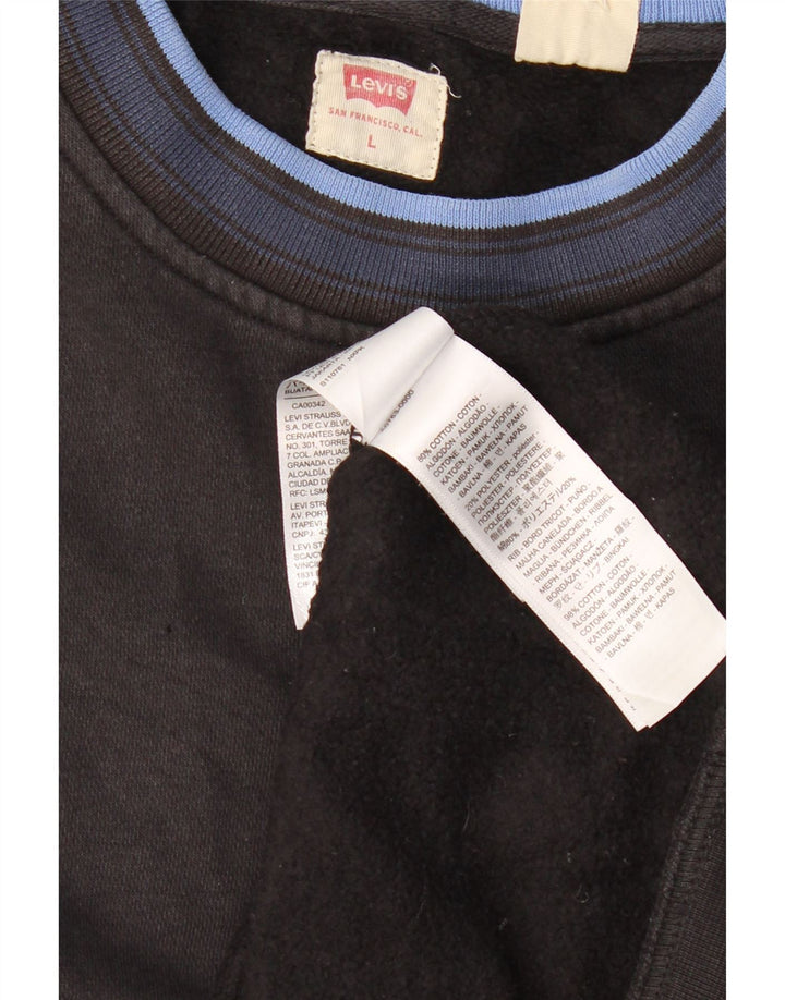LEVI'S Sweat-shirt pour homme en coton color block Noir Taille L