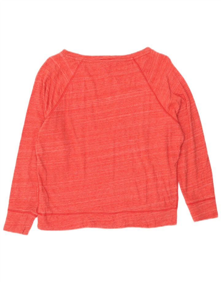 J. CREW Sweat-shirt surdimensionné pour femme UK 2 2XS Coton rayé rouge
