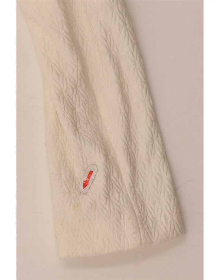 Joop Veste Blazer 2 Boutons Femme EU 38 Moyen Blanc Cassé Géométrique Viscose