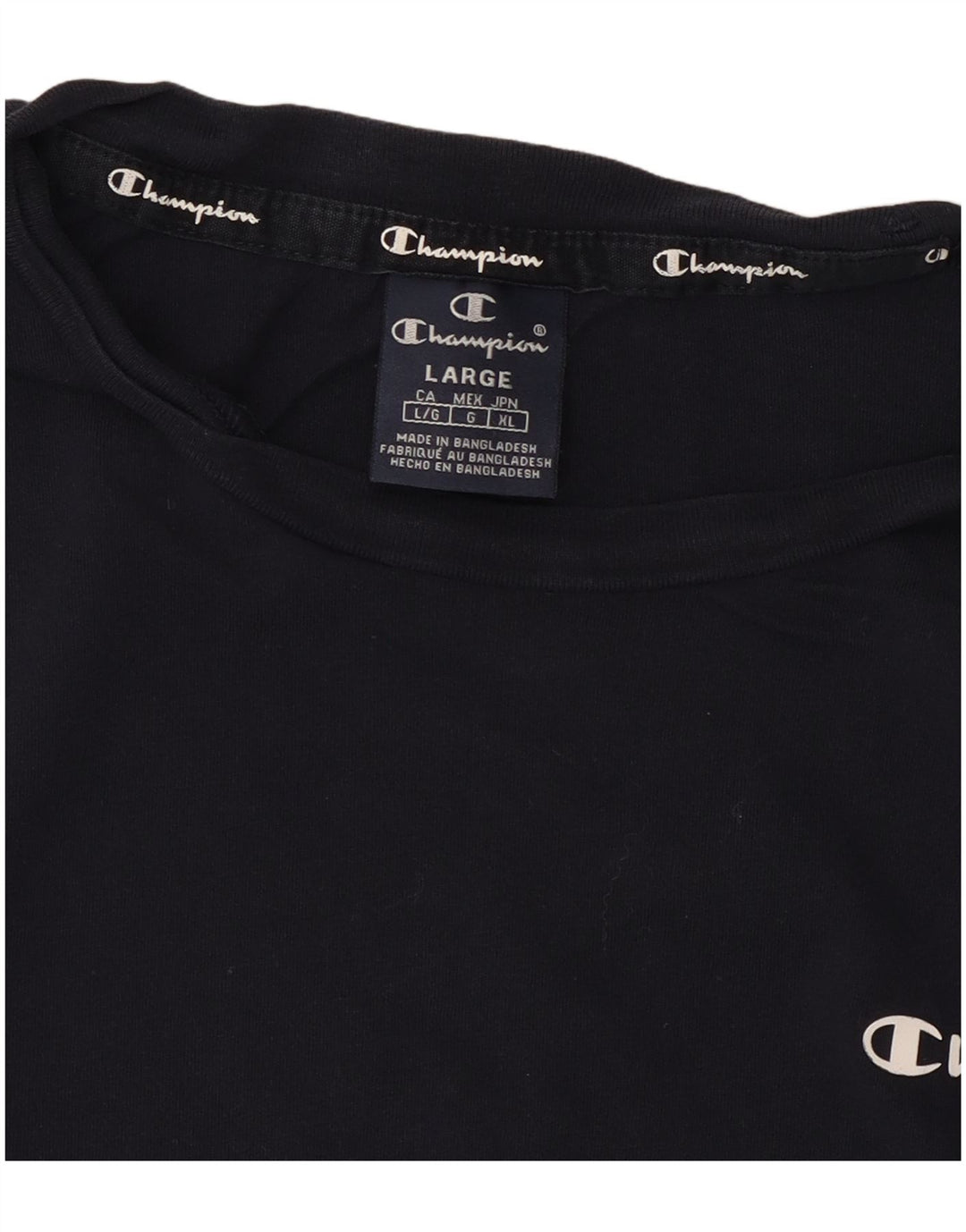 CHAMPION T-Shirt Homme Haut Large Bleu Marine Coton