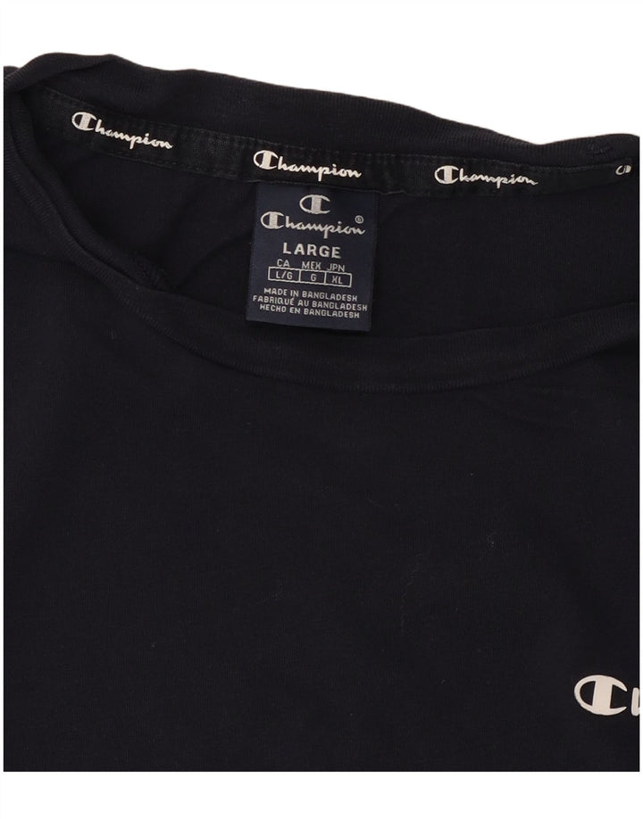 CHAMPION T-Shirt Homme Haut Large Bleu Marine Coton