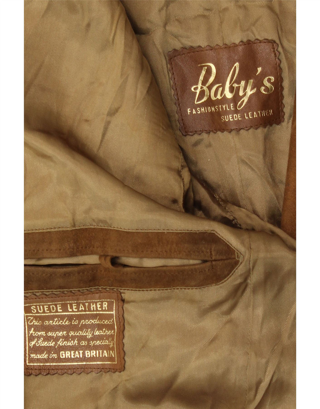 vintage Homme 3 Boutons Blazer En Daim Veste UK 38 Daim Brun Moyen