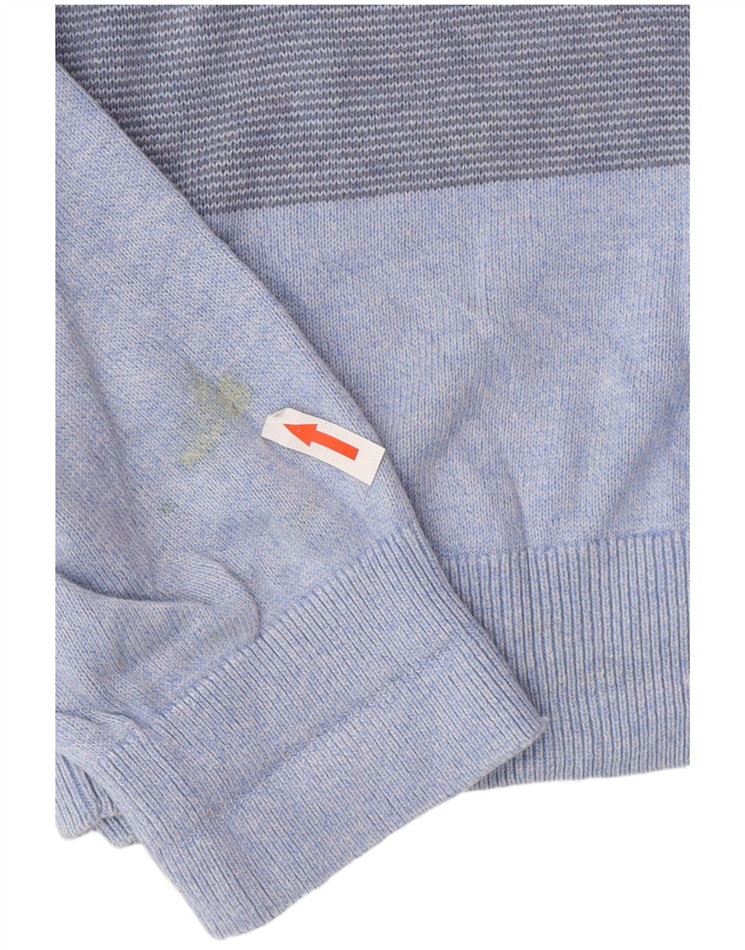 Marks & Spencer Pull à col rond pour homme Large rayé bleu
