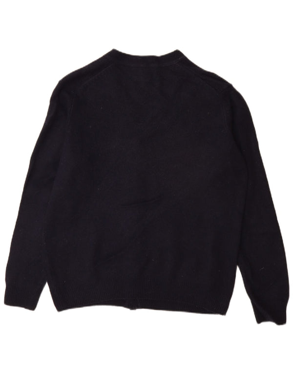 Marks & Spencer Cardigan Pull Homme Bleu Marine Moyen Laine d'Agneau