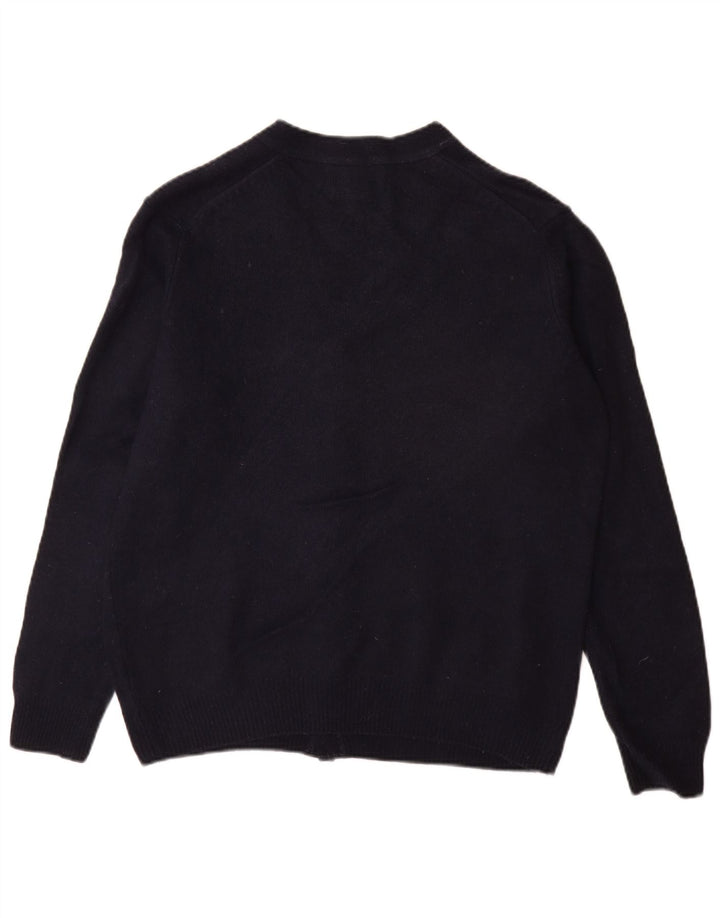 Marks & Spencer Cardigan Pull Homme Bleu Marine Moyen Laine d'Agneau