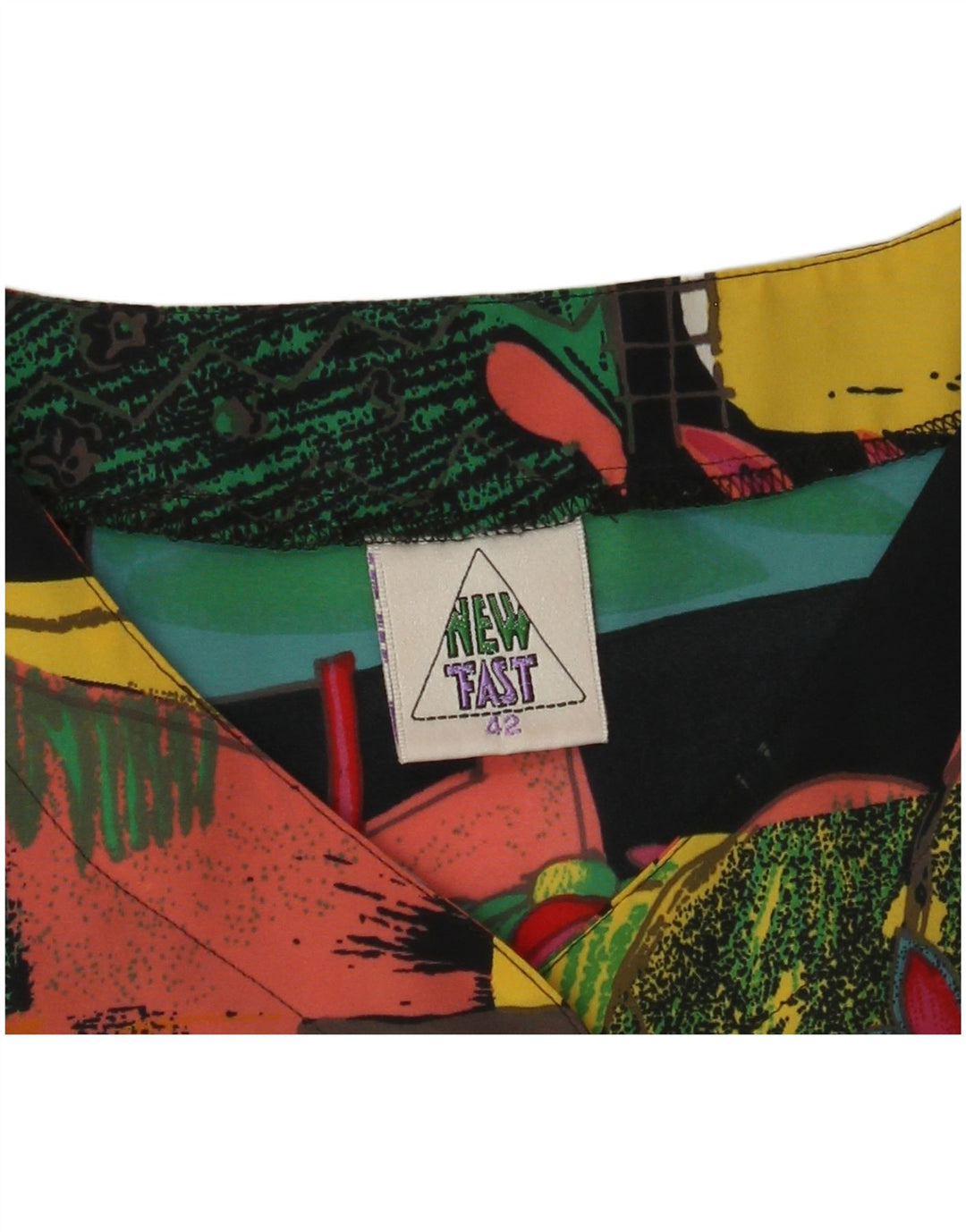 NOUVEAU FAST Chemisier à motif abstrait pour femme EU 42 Grand Noir Polyester