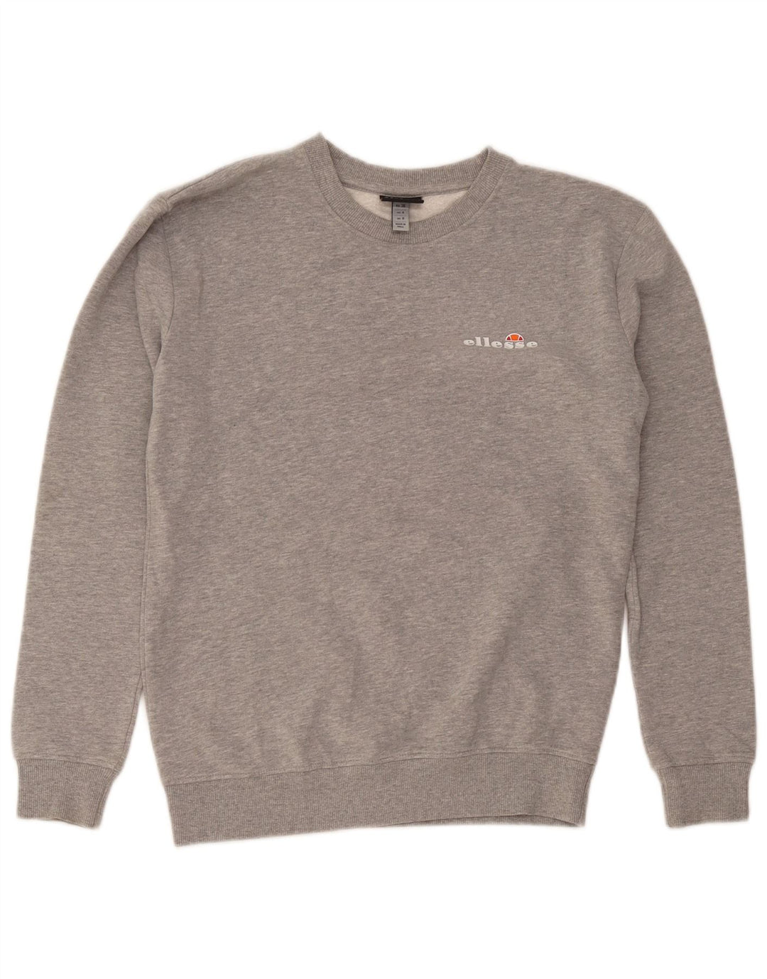 Ellesse Womens Sweatshirt Jumper UK 8 Small Gris Moucheté Coton