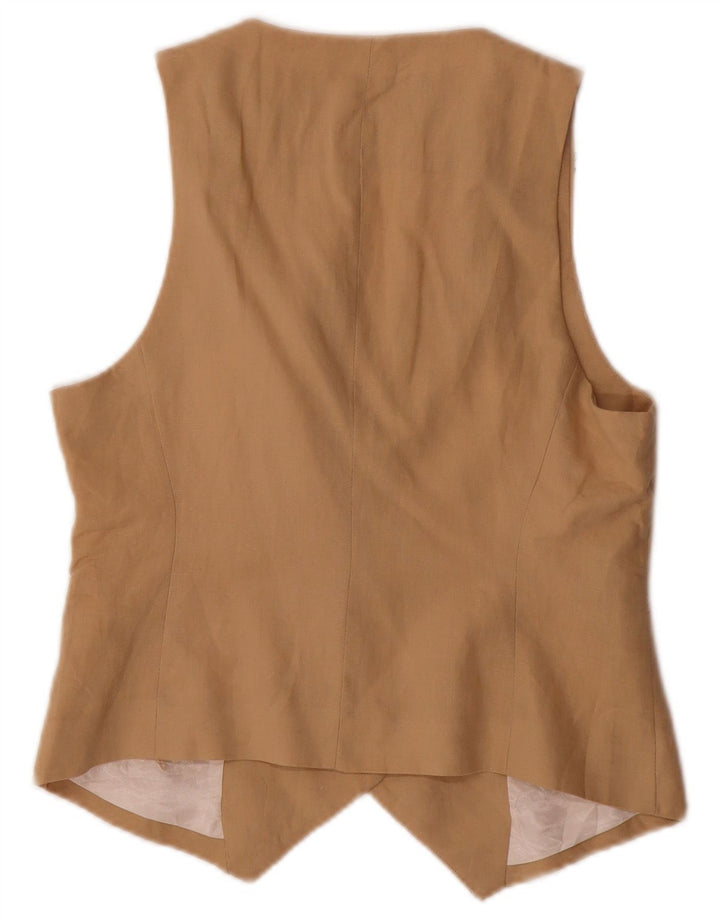 Zara Femme Gilet UK 10 Petit Lin Beige