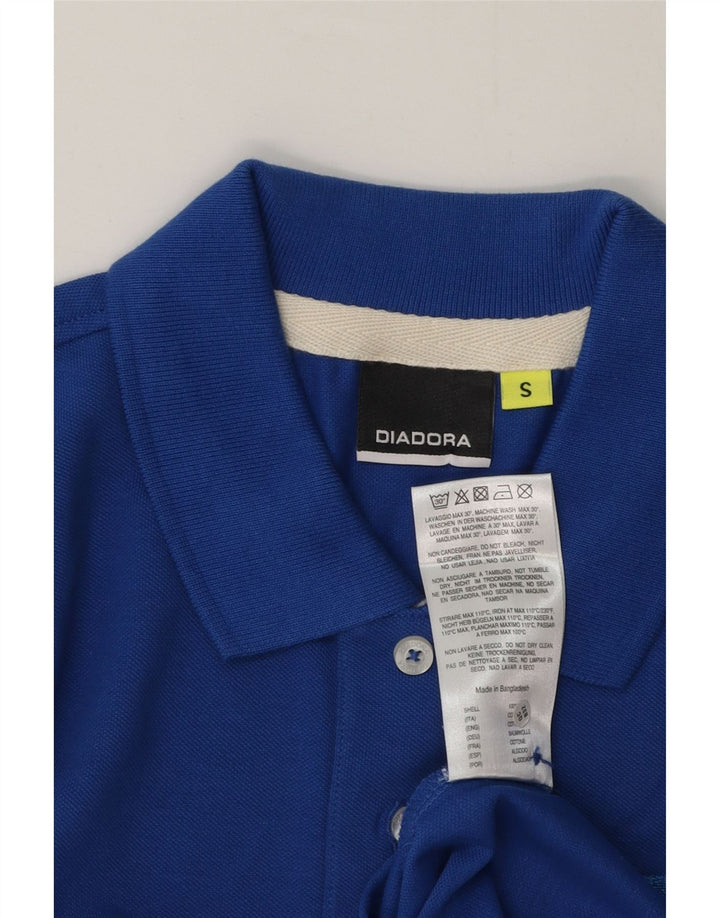 Diadora Polo Homme Petit Bleu Coton