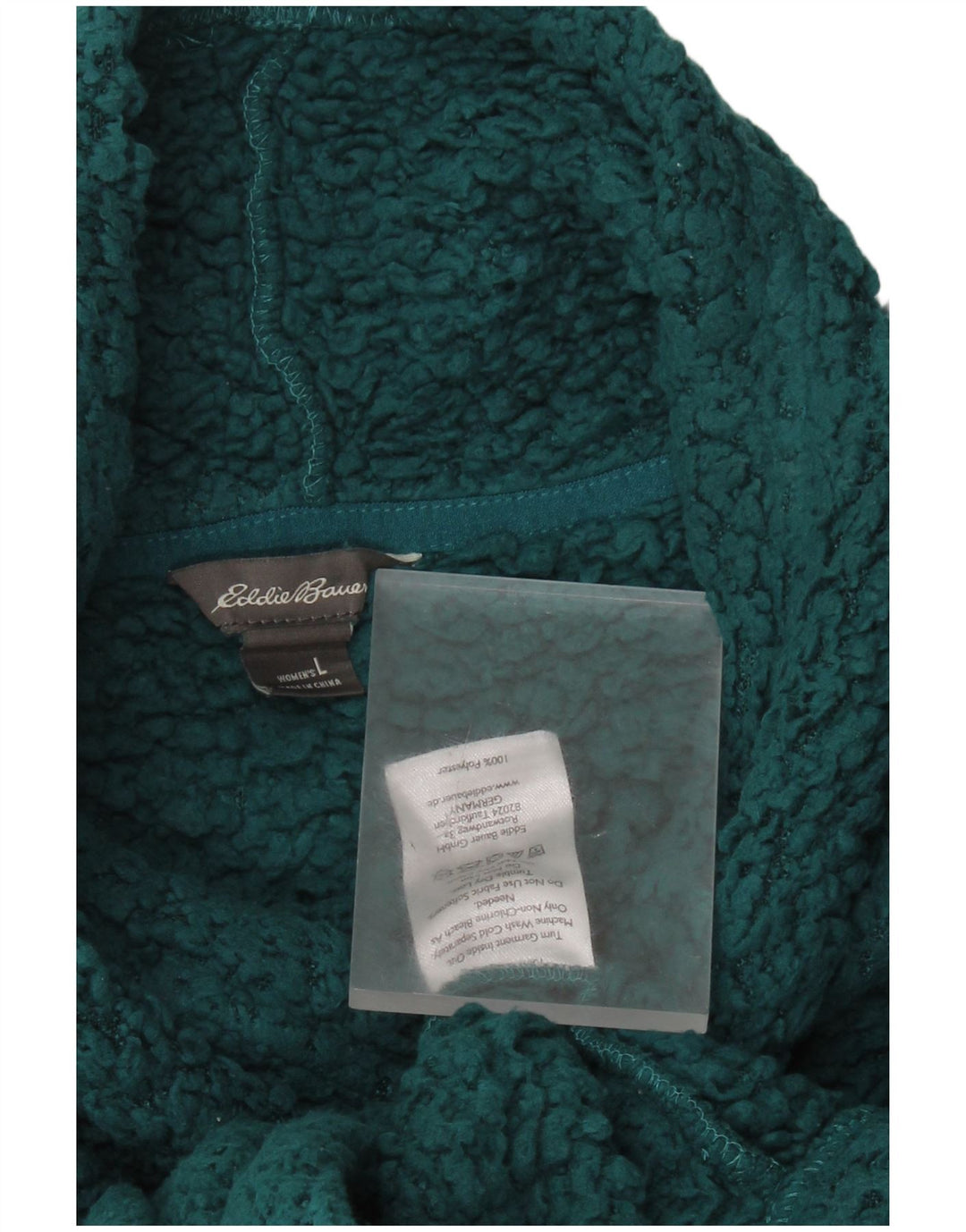 EDDIE BAUER Pull polaire surdimensionné pour femme UK 16 Large Vert Polyester