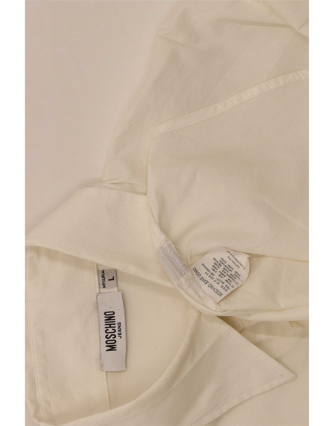Moschino Chemise Homme Large Blanc Coton