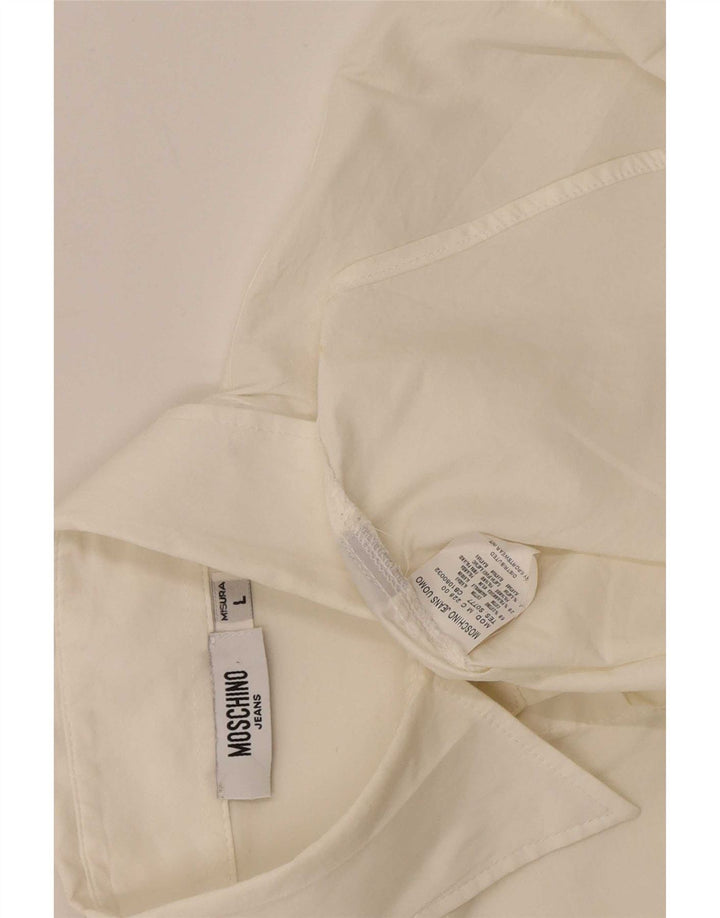 Moschino Chemise Homme Large Blanc Coton