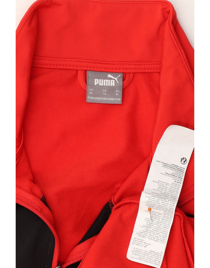 PUMA Veste de survêtement pour homme XL Rouge Colorblock Polyester