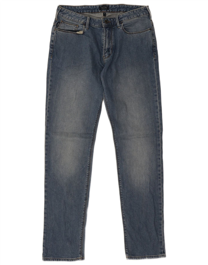 Armani Homme Jean Droit W30 L31 Bleu Coton
