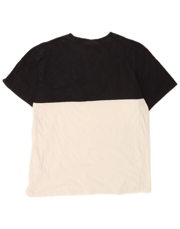 Fila T-Shirt Graphique Homme Noir Moyen Coton Colorblock