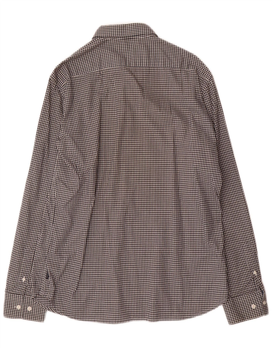 FRENCH CONNECTION Chemise Homme Large Noir Vichy Coton