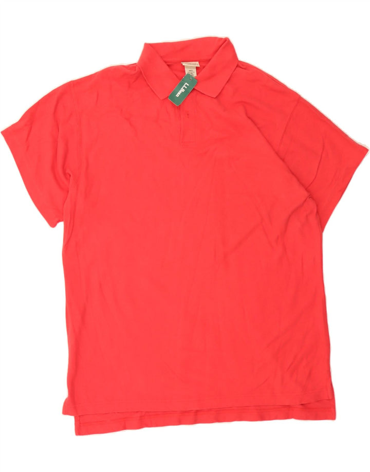 L.L.BEAN Mens Polo Shirt Large Red Cotton Vintage L.L.Bean and Second-Hand L.L.Bean from Messina Hembry 