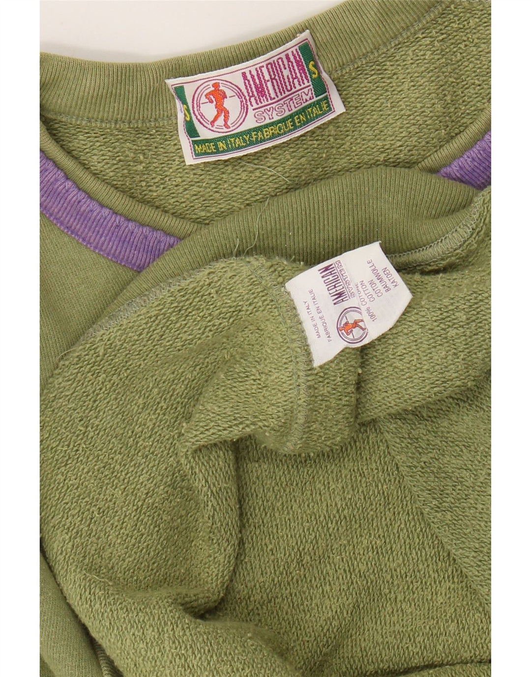 AMERICAN SYSTEM Sweat-Shirt Homme Petit Kaki Coton