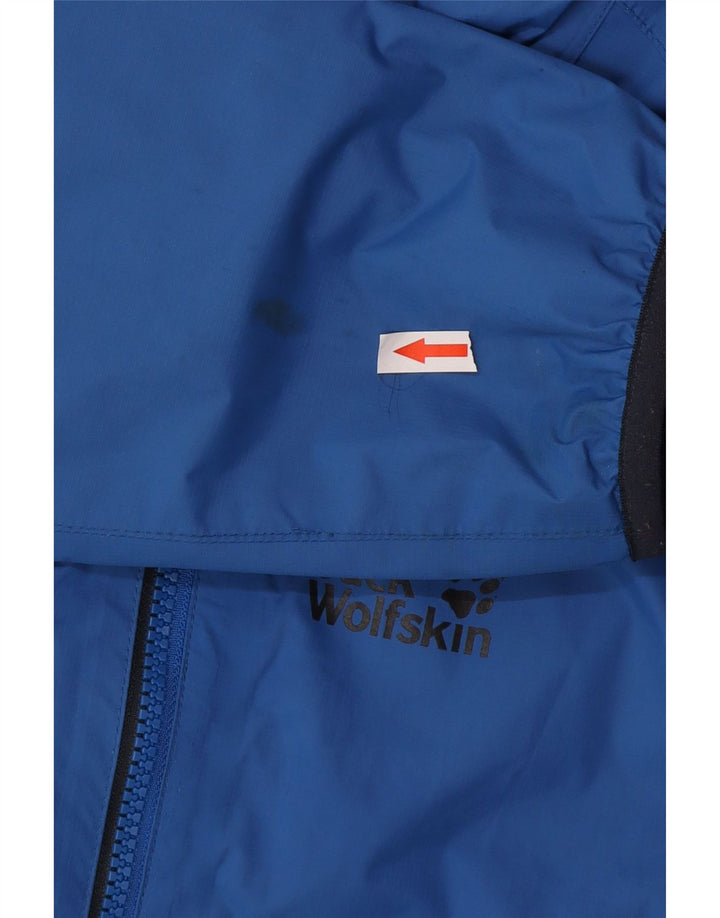 Jack Wolfskin Veste de Pluie Garçon 15-16 ans Bleu Colorblock Polyamide