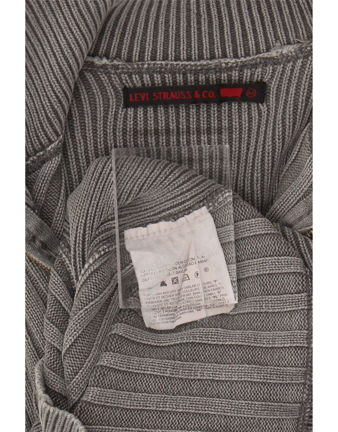 LEVI'S Cardigan Pull Homme Gris Moyen Coton