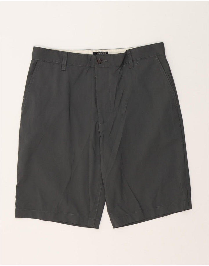 DOCKERS Short Cargo Homme W32 Gris Moyen Polyester