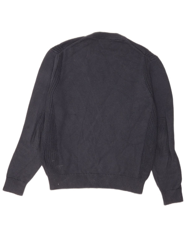 Hackett Pull à col rond pour homme Petit coton bleu marine