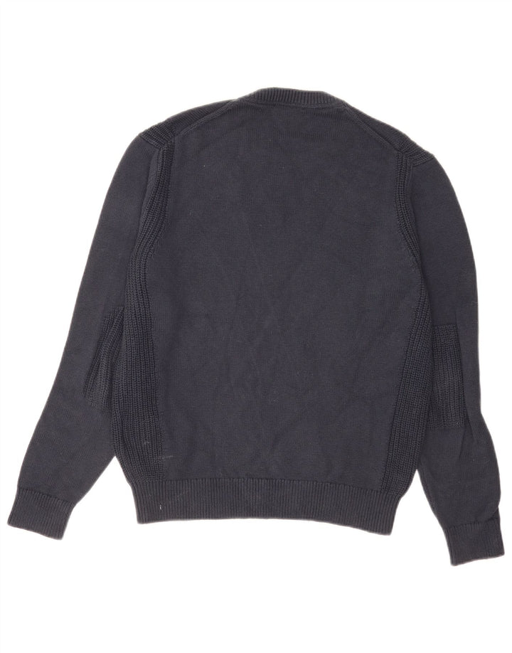 Hackett Pull à col rond pour homme Petit coton bleu marine