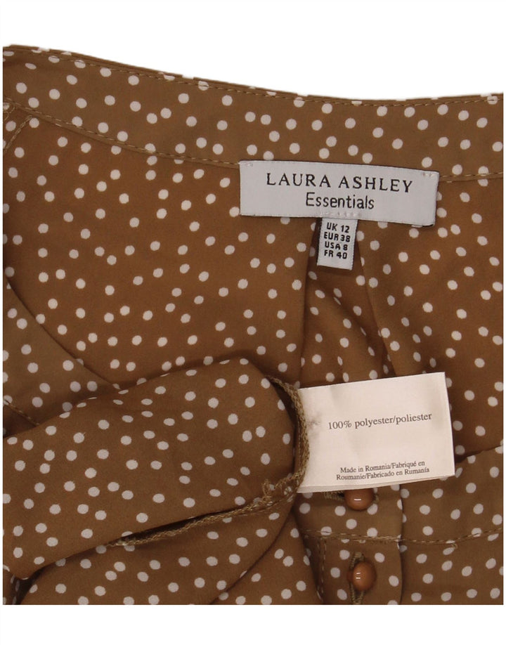 Laura Ashley Chemisier pour femme UK 12 Marron moyen à pois en polyester