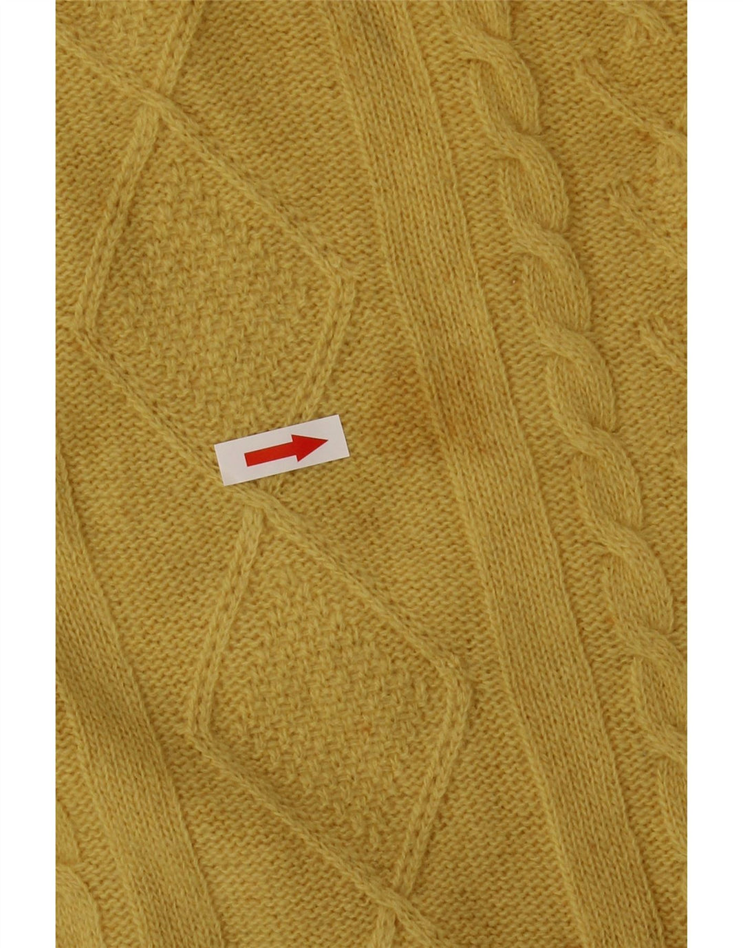 BENETTON Pull col roulé pour femme UK 10 Petit Jaune