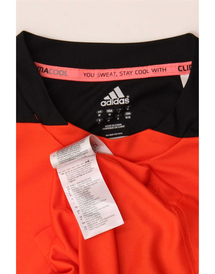 Adidas Hommes Climacool T-Shirt Haut Orange Colorblock Polyester