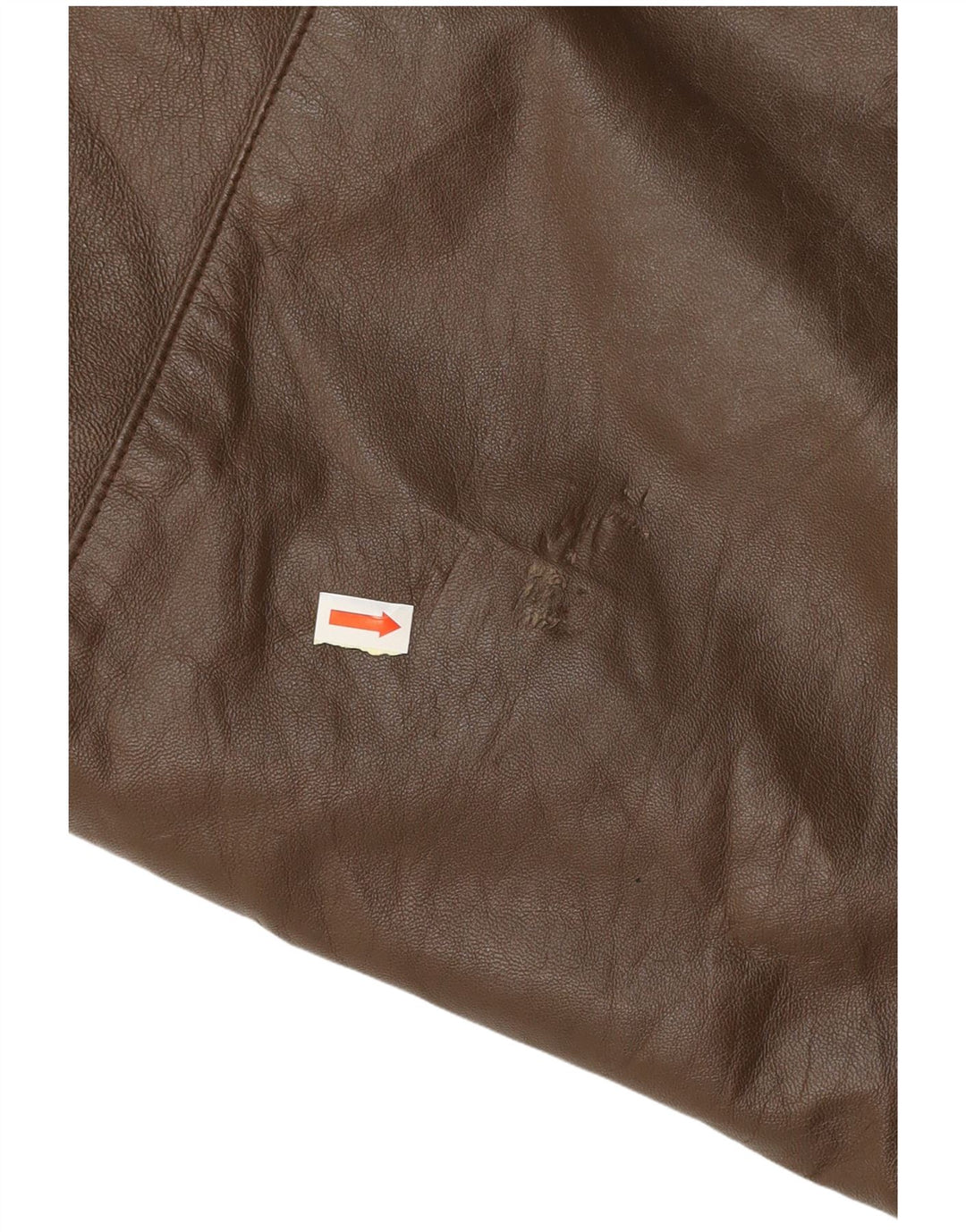 VINTAGE Manteau en cuir homme UK 38 Marron moyen