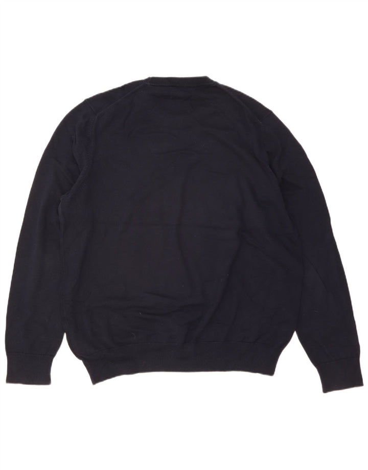 Marks & Spencer Pull col rond pour homme XL en coton bleu marine