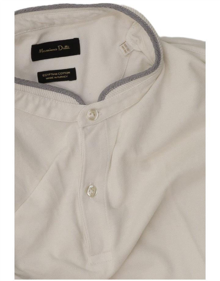 Massimo Dutti Polo Homme 2XL Blanc Coton