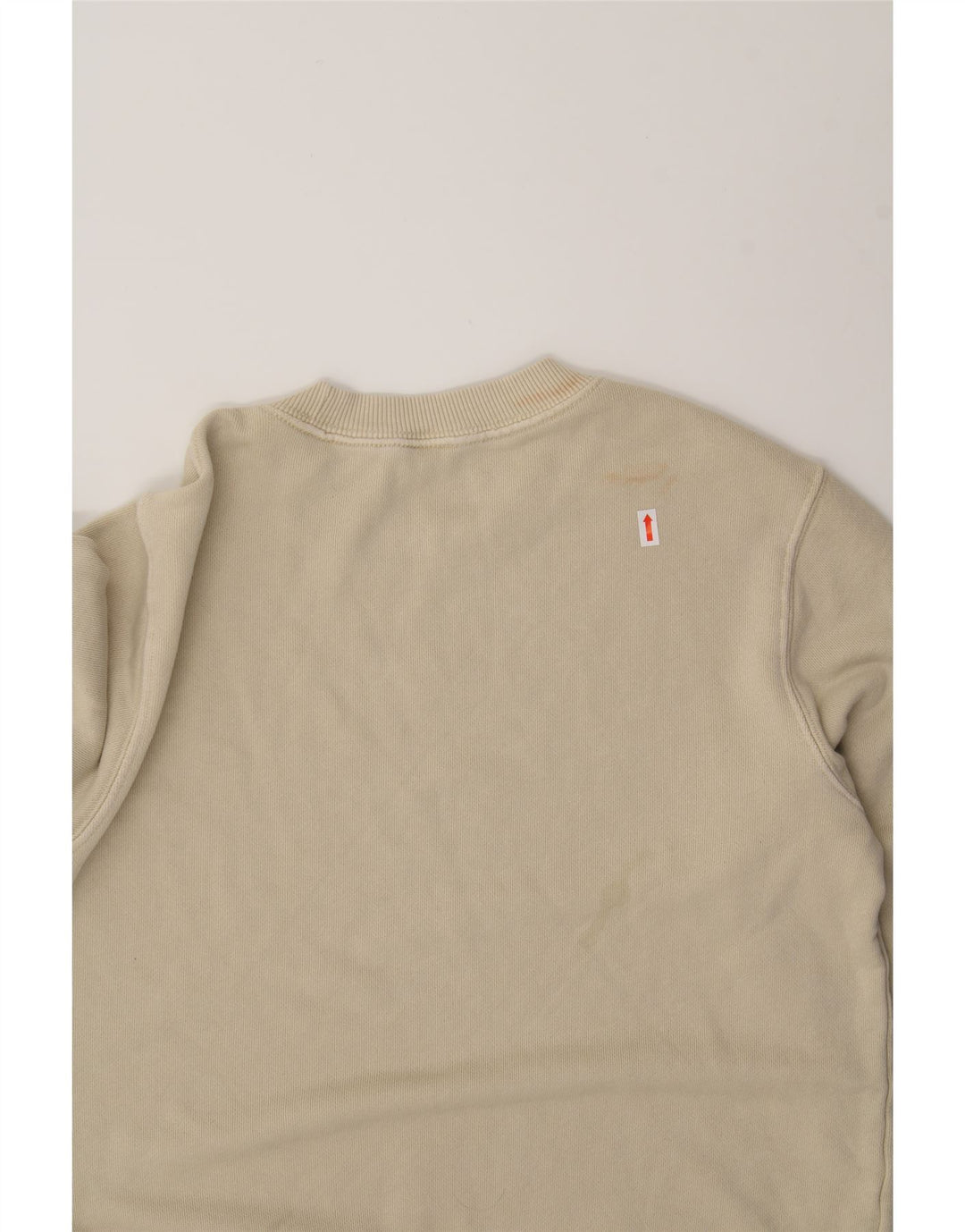 REEBOK Mens Sweatshirt Jumper Small Beige Cotton Vintage Reebok and Second-Hand Reebok from Messina Hembry 