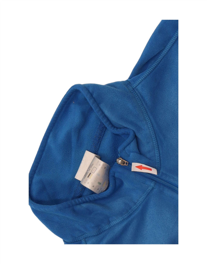 Adidas Femme Coupe ample Col zippé Haut à manches longues Bleu moyen Polyester