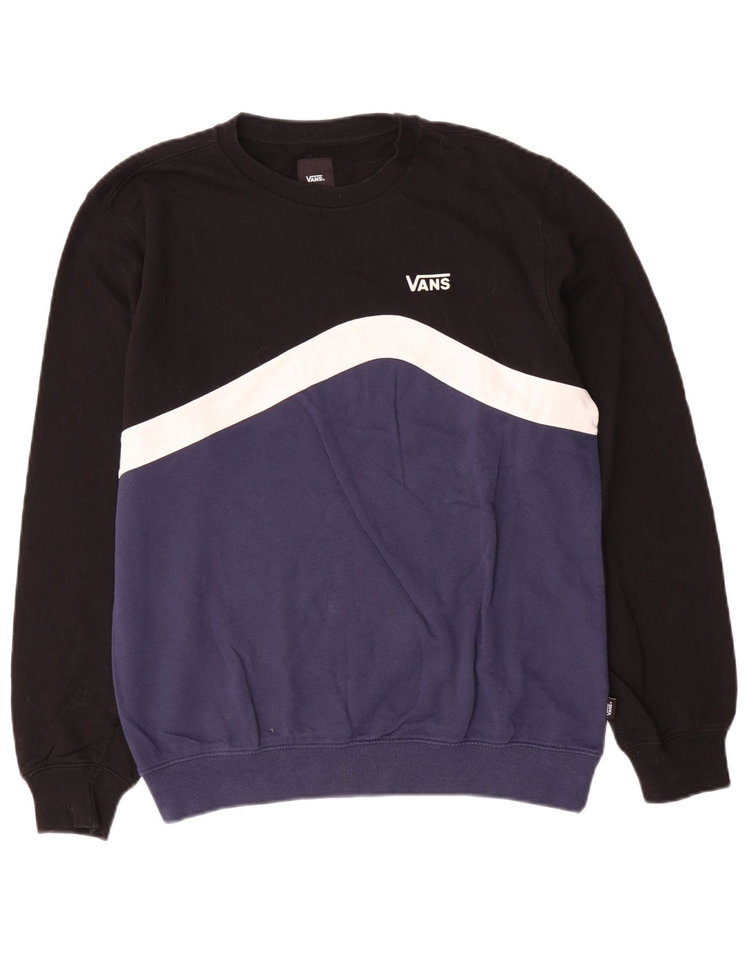 Vans Sweat-shirt pour homme en coton color block Noir Taille S