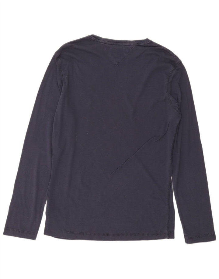 TOMMY HILFIGER Top Homme Manches Longues Bleu Marine Moyen Coton