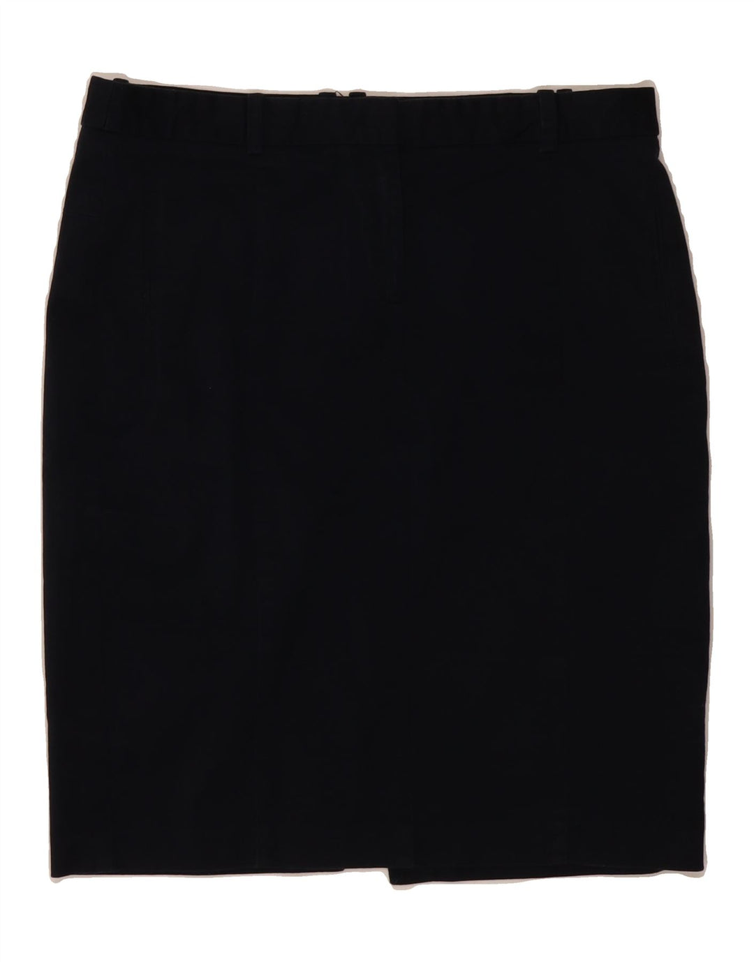 ZARA Womens Pencil Skirt Large W30  Navy Blue Cotton Vintage Zara and Second-Hand Zara from Messina Hembry 