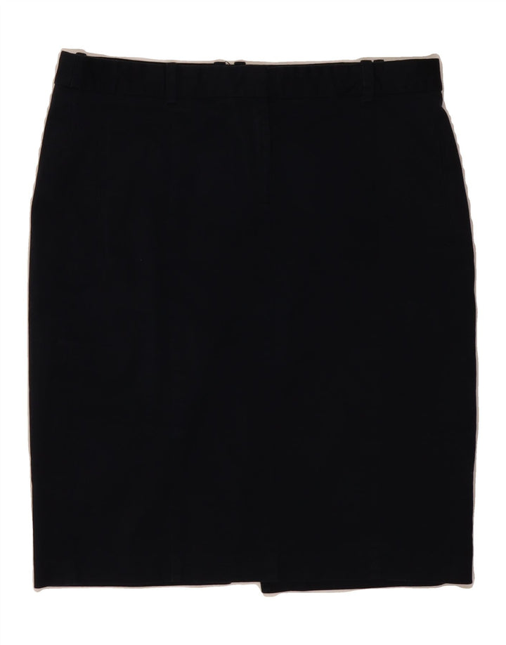 ZARA Womens Pencil Skirt Large W30  Navy Blue Cotton Vintage Zara and Second-Hand Zara from Messina Hembry 