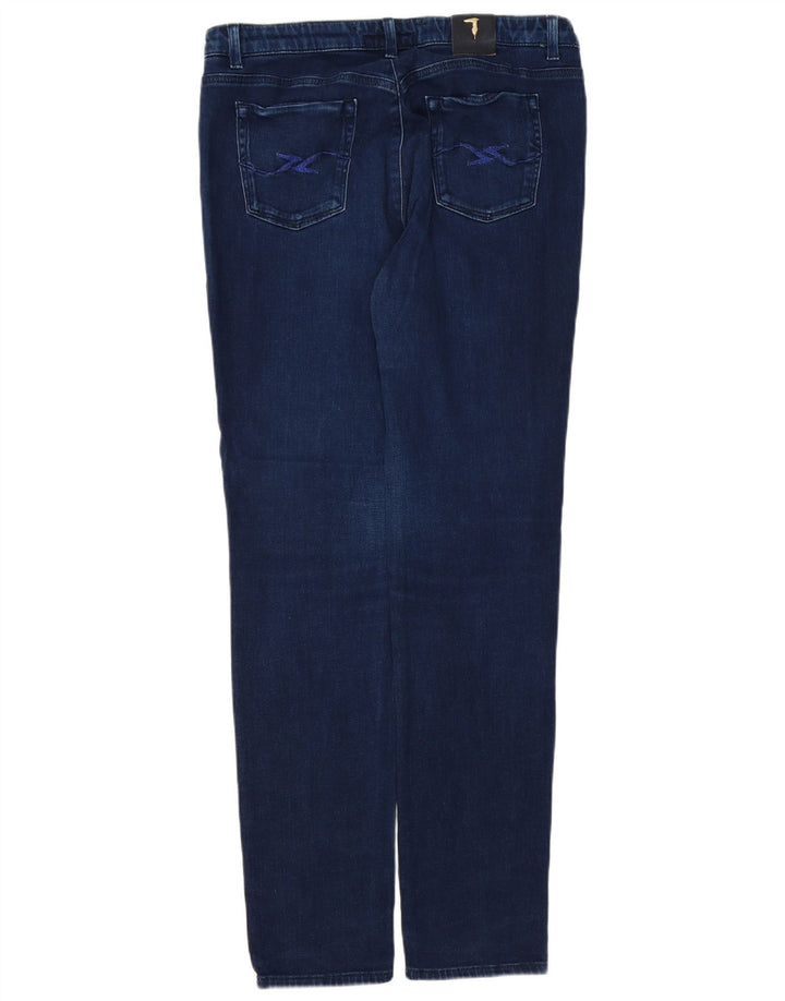 TRUSSARDI Jean Slim Femme IT 49 XL W35 L32 Bleu Marine Polyester