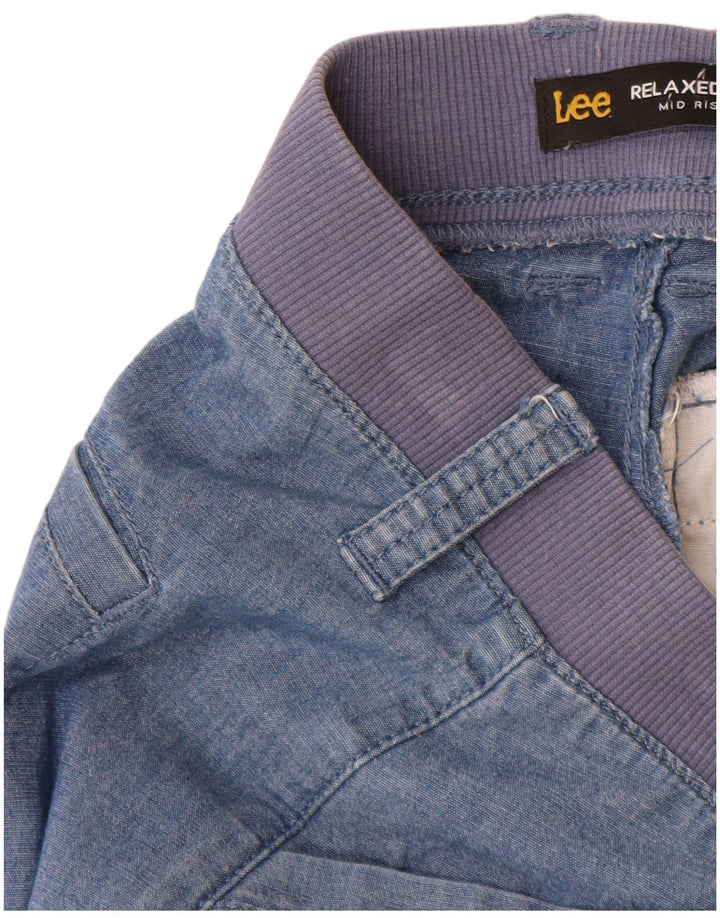 Lee Bermuda cargo taille moyenne pour femme US 10 Large W30 Bleu Coton