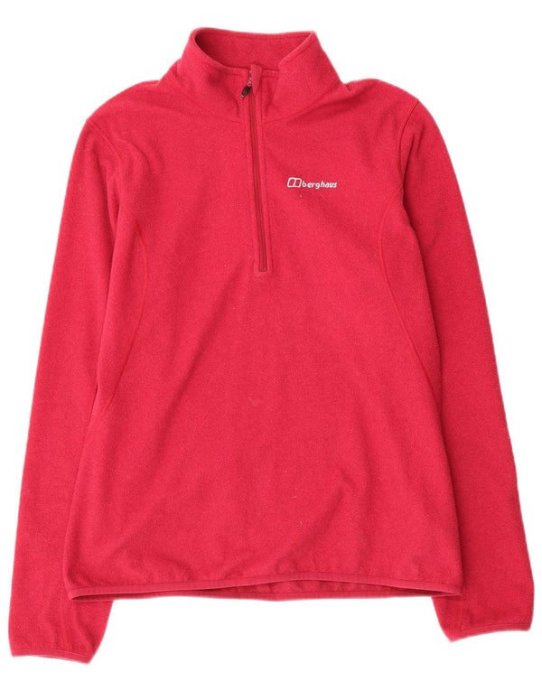 BERGHAUS Pull polaire à col zippé pour femme UK 46 Large Rose Polyester