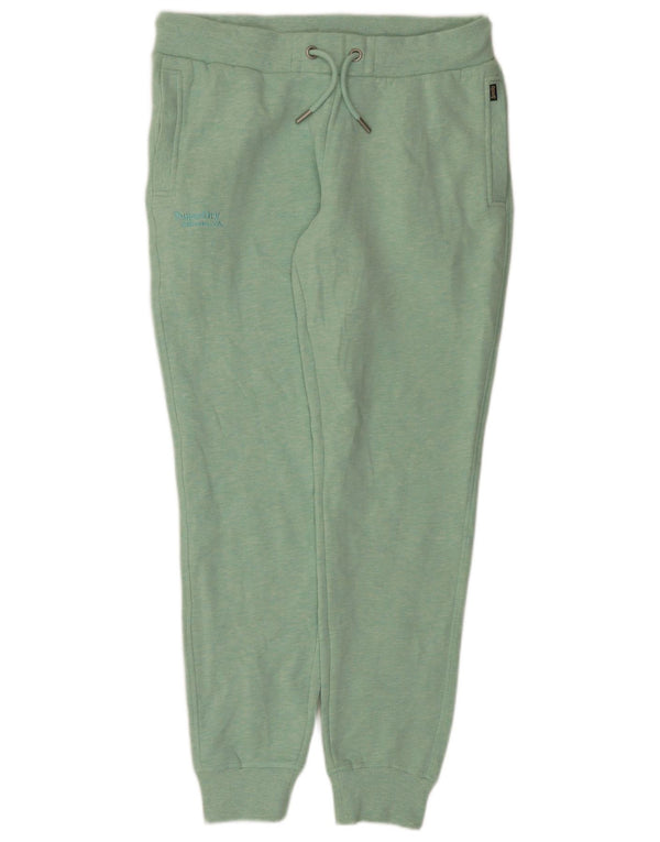Superdry Pantalon de survêtement pour femme Joggers UK 16 Large Vert Coton