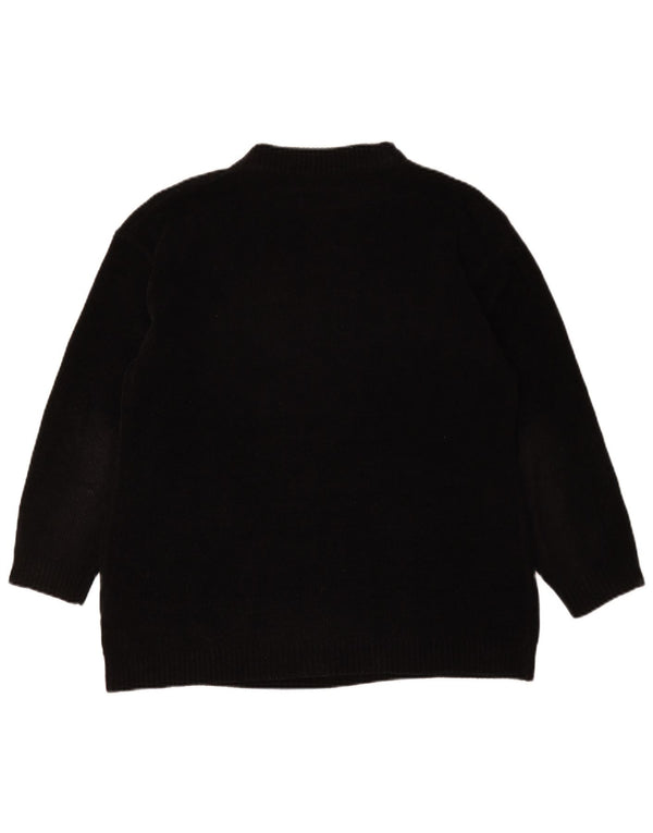 Canda Pull surdimensionné à col roulé pour femme UK 14/16 Noir moyen