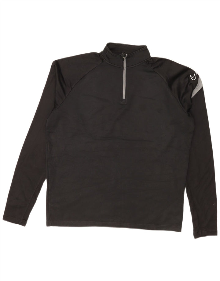 Sweat-shirt Nike Dri Fit Graphic pour homme, color block, noir moyen